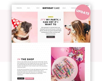 Fun Wordpress Theme, Birthday cake Wordpress Theme for Bloggers | Responsive Wordpress Blog, Lifestyle Website Theme