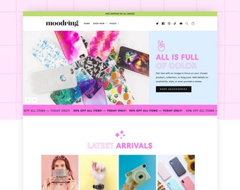 Fun Shopify Theme, Moodring Shopify Template, Color-Changing Shopify Website Design | Shopify Store Theme, Ecommerce Website | Shopify 2.0