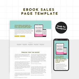 Bold Ebook Sales Page Templates for Wordpress: Opt-In & Thank You Pages