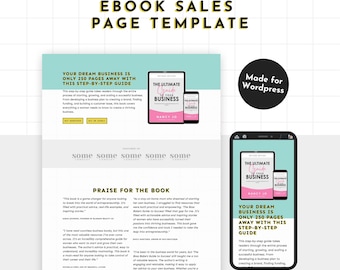 Bold Ebook Sales Page Templates for Wordpress: Opt-In & Thank You Pages