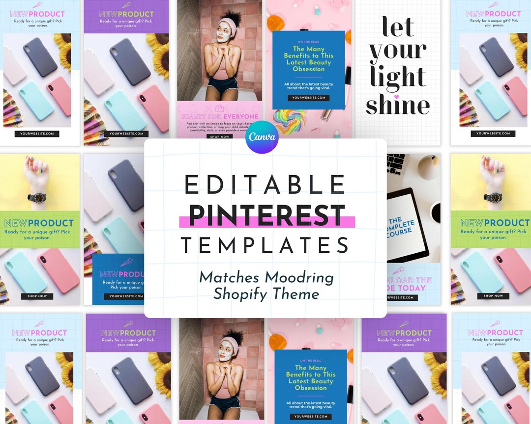 Colorful Pinterest Templates for Canva | Matching Moodring Template ...