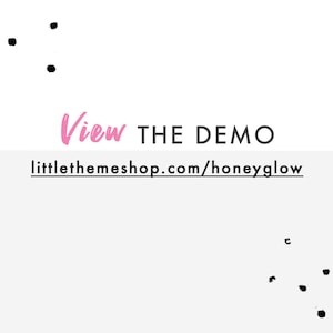 Link to Honeyglow, pink Wordpress theme for bloggers, demo site.