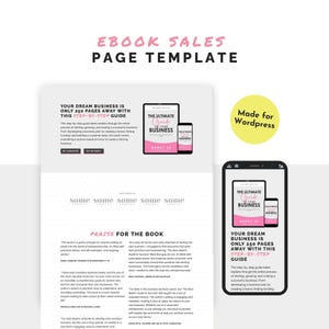Fun Ebook Sales Page Templates for Wordpress: Long-Form, Opt-In, Thank You