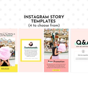 Cute Instagram Post Template for Canva | Matching Jelly Bean Template ...
