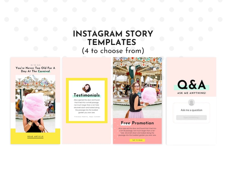 Cute Instagram Post Template for Canva | Matching Jelly Bean Template ...