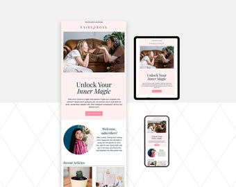 Professional Email Template for Mailchimp: Editable Newsletter Template | Canva, Photoshop Not Required | Fairy Boss