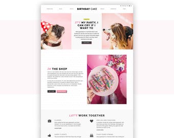 Fun Wordpress Theme, Birthday Cake Wordpress Theme for Bloggers, Lifestyle