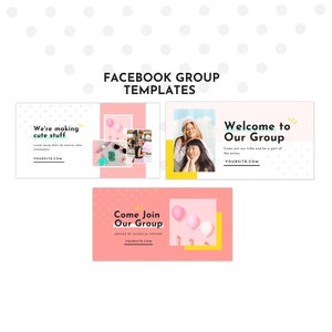 Cute Facebook Template for Canva | Facebook Cover Template | Matching ...