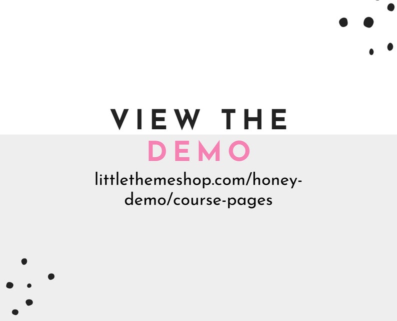 View the demo: littlethemeshop.com/honey-demo/course-pages