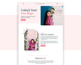 Wordpress Theme für kleine Unternehmen, Coaches, Wordpress Blog Template | Feen-Boss