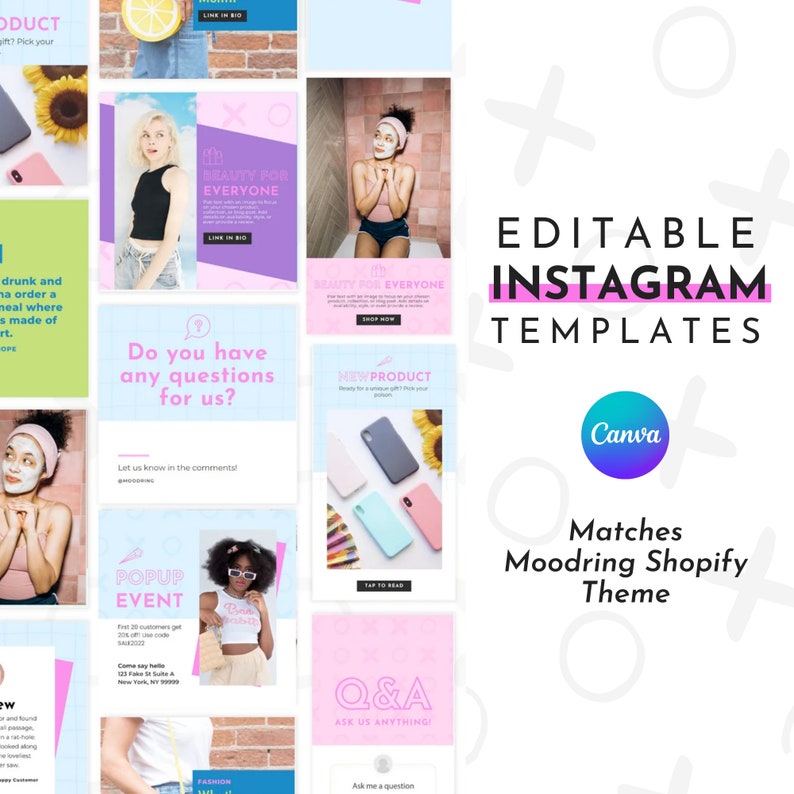 Colorful Instagram Post Template for Canva | Matching Moodring Template ...