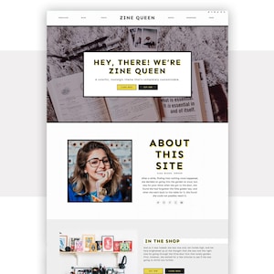 Bold Wordpress Theme, Zine Queen Wordpress Theme for Bloggers, Lifestyle