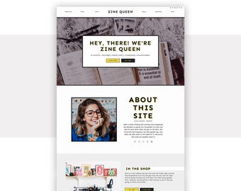 Bold Wordpress Theme, Zine Queen Wordpress Theme for Bloggers, Lifestyle