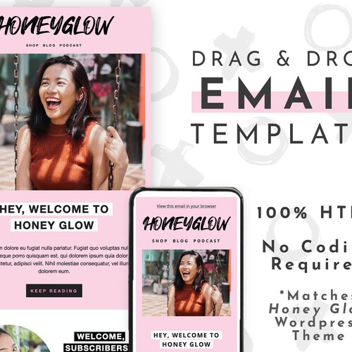 Email Template for Mailchimp Editable Newsletter Template - Etsy
