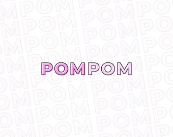 Roze logosjabloon voor canvas | Pompon-logo | Vrouwelijk, roze logo-ontwerp, logo-branding