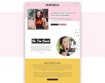 ピンクのWordPressテーマ、ブロガー、コーチ、ビジネス向けのフェミニンなWordPressテーマ | Honey Glow