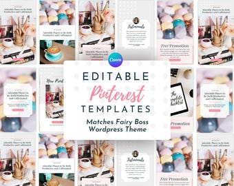 Professional Pinterest Templates for Canva | Cute, Professional Pinterest Pins | Fairy Boss