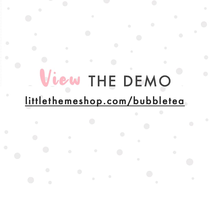 Pastel Wordpress Theme Bubble Tea Wordpress Theme for Etsy