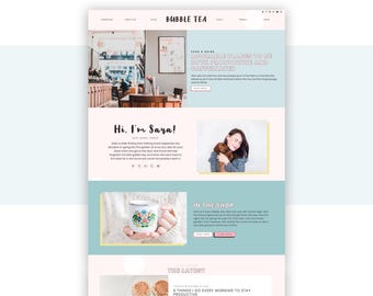 Pastel Wordpress Theme, Bubble Tea Wordpress Theme for Bloggers, Lifestyle