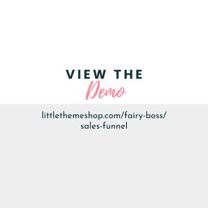 View the Fairy Boss sales template demo: littlethemeshop.com/fairy-boss/sales-funnel