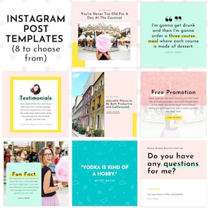 Cute Instagram Post Template for Canva | Matching Jelly Bean Template ...