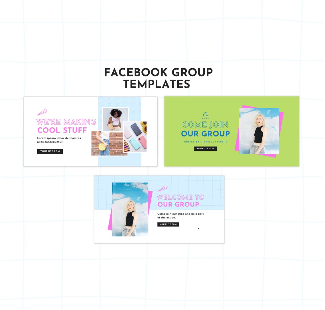 Colorful Facebook Template for Canva | Matching Moodring Template ...