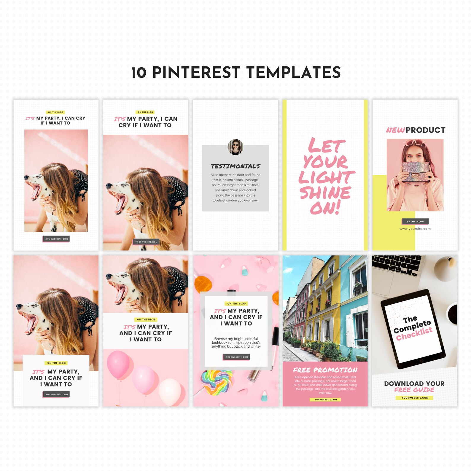 Fun Pinterest Templates for Canva | Matching Birthday Cake Template ...