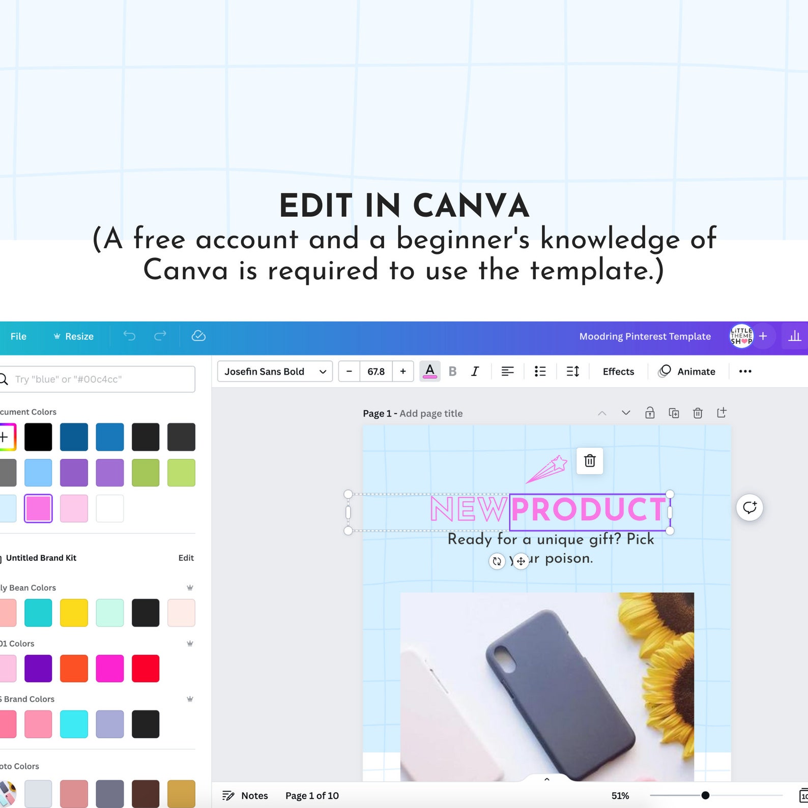 Colorful Pinterest Templates for Canva | Matching Moodring Template ...