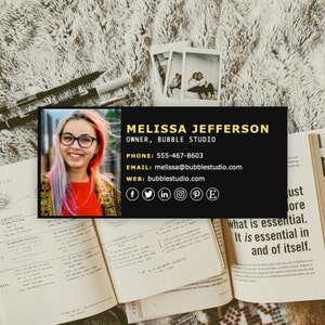 Mall för e-postsignatur i fetstil för Zine Queen | Klickbara länkar för Gmail, Outlook