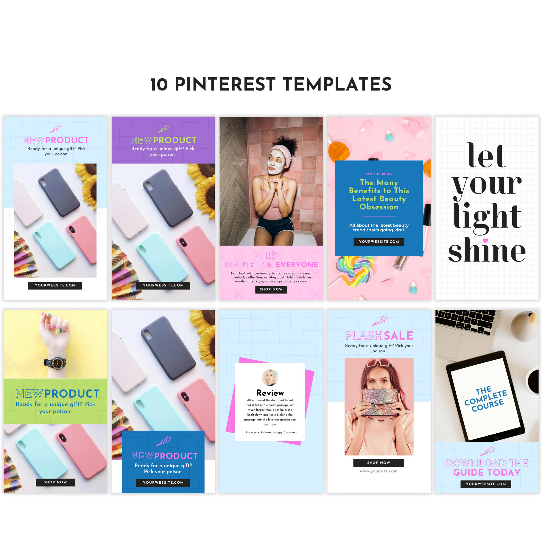 Colorful Pinterest Templates for Canva | Matching Moodring Template ...