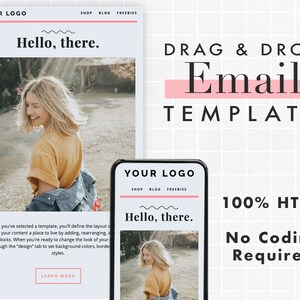 Email Template for Mailchimp  | Editable Newsletter Template  | Email Marketing, Email Design, Email Photographer