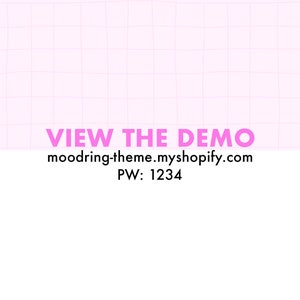 A link to view Moodring Shopify theme's demo site.