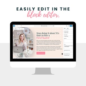 Easily edit the Fairy Boss sales funnel templates in the post/page editor (basically the Wordpress block editor).