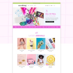 Farbenfrohes Shopware Theme, Stimmungsring Vorlage, Farbwechsel Shopware Website Design