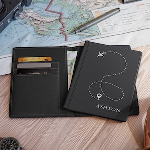 Passport Holder, Personalized Passport Cover, Leather Wallet, Passport Case, Name Passport Cover, Passport Holder, Travel Accessory Gift
