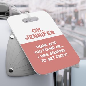 Monogram Initial Personalized Luggage Tag, Fun Travel Accessory Gift, Custom Bag Tag, Travel Gift For Suitcases, Sarcastic Quote Bag Tag