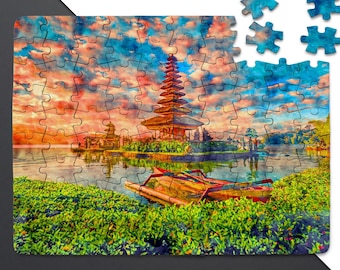 Beautiful Bali Temple Puzzle: Pura Bali Jigsaw Puzzles. Travel Puzzles For Adults, Busy Puzzle, Difficult Puzzle, Art Puzzle, Trip Memento.