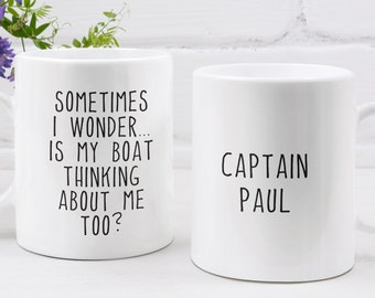 Funny Boat Captain Coffee Mug: Customized Sailor Mug, Boating Decor Mugs, Personalized Ceramic Nautical Mugs For Him/Her
