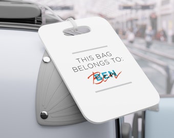 Luggage Tags With Your Name, Fun Personalized Luggage Tag Favor, Gift For Travelers, Customized Wedding Bag Tag, Monogrammed Luggage Tag