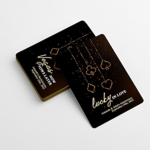 Favor de fiesta de boda personalizado de Las Vegas, naipes de aniversario personalizados, baraja de juego de póquer personalizada, favor de despedida de soltera, regalo de fiesta nupcial
