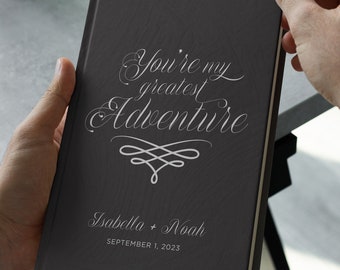 Greatest Adventure Love Journal, Personalized Anniversary Book, Couple Gift, Engagement Wedding Anniversary Special Occasion Gift For Couple