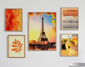 Pacchetto set da parete Galleria autunnale, 5 STAMPABILI, Stampe d'arte dai toni caldi autunnali, Arte da parete autunnale, Arredamento autunnale, Arte da parete stampabile, Arredamento caldo per la casa