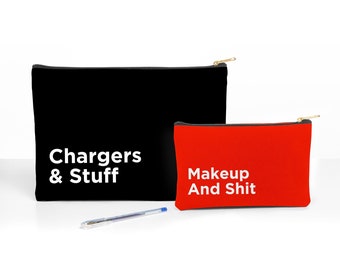 Custom Zipper Pouch, Personalized Travel Gift, Minimalist Accessories Bag, Funny Sayings Makeup Bag, Cute Card Holder Pouch For Traveler.