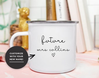 Newly Engaged Mug: Custom Wedding Announcement Mug. Engagement Gift, Bride To Be Gift, Soon To Be Mrs Mug, Future Mrs Cup, Custom Fiance Mug