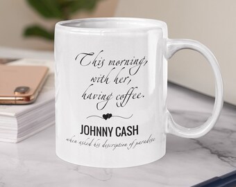 Keep Calm and Listen To Johnny Cash Personalised White Ceramic Mug