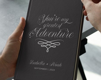 Greatest Adventure Love Journal, Personalized Anniversary Book, Couple Gift, Engagement Wedding Anniversary Special Occasion Gift For Couple