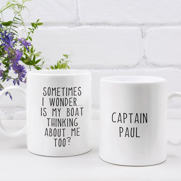 Funny Boat Captain Coffee Mug: Customized Sailor Mug, Boating Decor Mugs, Personalized Ceramic Nautical Mugs For Him/Her