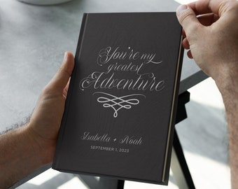 Greatest Adventure Love Journal, Personalized Anniversary Book, Couple Gift, Engagement Wedding Anniversary Special Occasion Gift For Couple