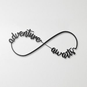 Metal Infinity Wall Sign: Wall Decor, Metal Decor, Wedding Gift, Valentine&#39;s Day Gift, Adventure, Wall Art, Metal Art, Engagement Gift