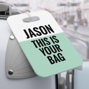 Personal Initials Luggage Bag Tags, Personalized Travel Accessories, Gifts Tags For Suitcases, Personalized Travel Theme Gift ID Tag